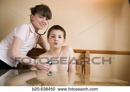 Children with stethoscope View Large Photo Image Stock Image - Children with stethoscope. Fotosearch