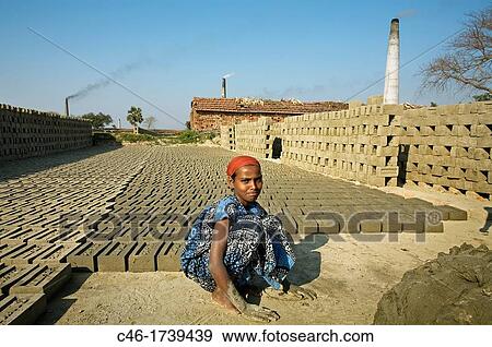 Children working on a brick factory near Kolkata, India, Ganges River. View Large Photo Image Stock Photo - Children working on a brick factory near Kolkata, India, Ganges River.. Fotosearch