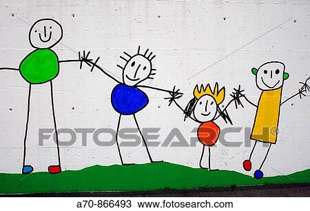 Stock Image - Children's graffiti. Fotosearch