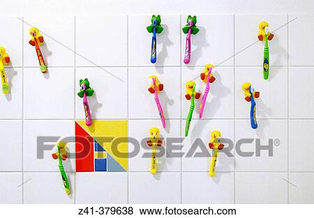 Stock Photo - Childrens toothbrushes. Fotosearch