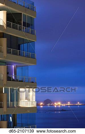 Chile, Algarrobo, San Alfonso del Mar, high-rise condo building detail, dusk. View Large Photo Image Stock Photo - Chile, Algarrobo, San Alfonso del Mar, high-rise condo building detail, dusk.. Fotosearch