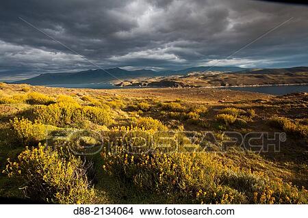 Chile, Patagonia, Magellan Region, Torres del Paine National Park, lake Sarmiento. View Large Photo Image Picture - Chile, Patagonia, Magellan Region, Torres del Paine National Park, lake Sarmiento.. Fotosearch