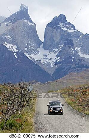 Chile, Patagonia, Magellan Region, Torres del Paine National Park, the "horns" of Torres del Paine. View Large Photo Image Stock Photography - Chile, Patagonia, Magellan Region, Torres del Paine National Park, the "horns" of Torres del Paine.. Fotosearch