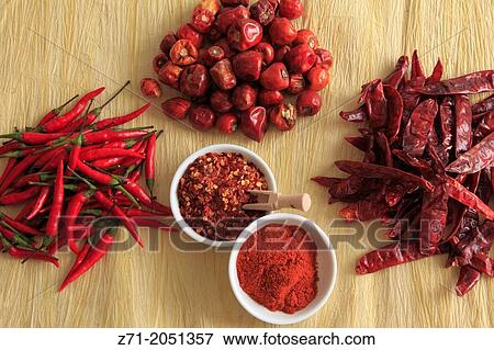 Stock Photo - Chilies, hot peppers, paprika,.. Fotosearch