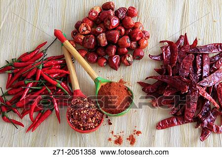 Stock Photo - Chilies, hot peppers, paprika,.. Fotosearch