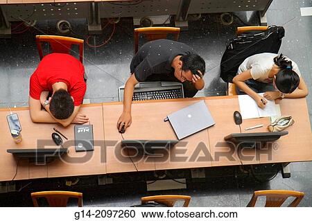 China, Beijing, Haidian District, Peking University, PKU, Beid?, higher education, campus, library, computer monitors, Internet terminal access, Asian, teen, boy, girl, woman, man, student, overhead view, aerial, sleeping, napping, catnap, dozing off,. View Large Photo Image Stock Image - China, Beijing, Haidian District, Peking University, PKU, Beid?, higher education, campus, library, computer monitors, Internet terminal access, Asian, teen, boy, girl, woman, man, student, overhead view, aerial, sleeping, napping, catnap, dozing off,.. Fotosearch