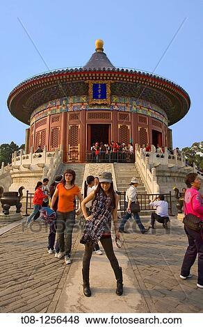 China, Beijing: Temple of Heaven, Chinese tourist View Large Photo Image Stock Photo - China, Beijing: Temple of Heaven, Chinese tourist. Fotosearch