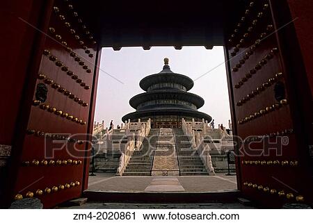 CHINA, BEIJING, TEMPLE OF HEAVEN, VIEW THROUGH GATE. View Large Photo Image Stock Image - CHINA, BEIJING, TEMPLE OF HEAVEN, VIEW THROUGH GATE.. Fotosearch