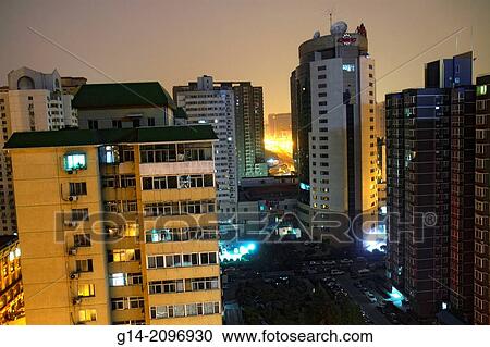 China, Beijing, Xicheng District, apartment buildings, city skyline, aerial, high rise, night, aerial,. View Large Photo Image Stock Image - China, Beijing, Xicheng District, apartment buildings, city skyline, aerial, high rise, night, aerial,.. Fotosearch