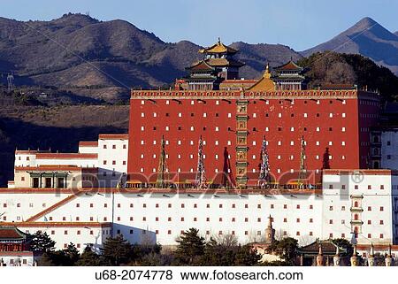China, Hebei Chengde, summer residence of the Manchu Emperors of the early Qing Dynasty, Zongcheng Putuo temple built between 1767 and 1771 during the reign of Emperor Qianlong, built on the model of the palace Potola View Large Photo Image Stock Photo - China, Hebei Chengde, summer residence of the Manchu Emperors of the early Qing Dynasty, Zongcheng Putuo temple built between 1767 and 1771 during the reign of Emperor Qianlong, built on the model of the palace Potola. Fotosearch