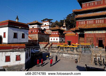 China, Hebei Chengde, summer residence of the Manchu Emperors of the early Qing Dynasty, Puning Si temple, the temple of universal peace built during the reign of Emperor Qianlong, listed as a World Heritage by UNESCO View Large Photo Image Stock Photography - China, Hebei Chengde, summer residence of the Manchu Emperors of the early Qing Dynasty, Puning Si temple, the temple of universal peace built during the reign of Emperor Qianlong, listed as a World Heritage by UNESCO. Fotosearch
