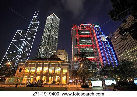 China, Hong Kong, Central district at night, Bank of China, Citibank, Legislative Council, HSBC Bank View Large Photo Image Stock Image - China, Hong Kong, Central district at night, Bank of China, Citibank, Legislative Council, HSBC Bank. Fotosearch