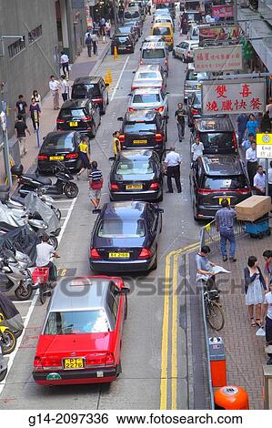 China, Hong Kong, Island, Wan Chai, Jaffe Road, overhead view, traffic, stopped, Cantonese Chinese characters h? nz? pinyin,. View Large Photo Image Stock Photograph - China, Hong Kong, Island, Wan Chai, Jaffe Road, overhead view, traffic, stopped, Cantonese Chinese characters h? nz? pinyin,.. Fotosearch