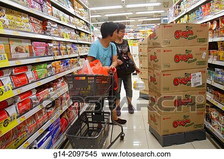 China, Hong Kong, Kowloon, Island, North Point, Java Road, Wellcome Supermarket, grocery store, food, sale, display, shelves, shopping, Asian, woman, cart, aisle, cookies,. View Large Photo Image Stock Photography - China, Hong Kong, Kowloon, Island, North Point, Java Road, Wellcome Supermarket, grocery store, food, sale, display, shelves, shopping, Asian, woman, cart, aisle, cookies,.. Fotosearch
