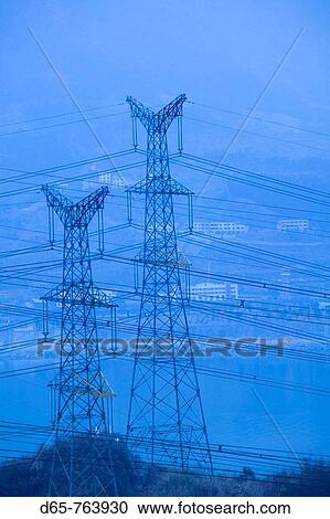 China. Hubei Province. Three Gorges Dam. High Tension Power Lines by the Three Gorges Dam on the Yangzi River View Large Photo Image Stock Image - China. Hubei Province. Three Gorges Dam. High Tension Power Lines by the Three Gorges Dam on the Yangzi River. Fotosearch
