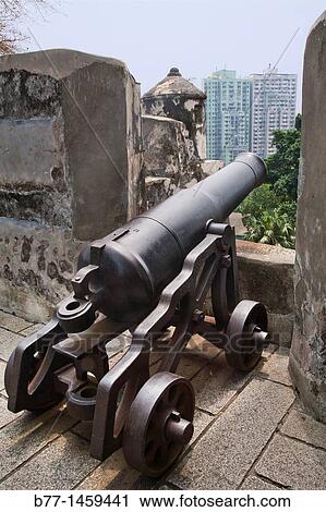 China, Macau, cannon at Monte Fort, Fortaleza do Monte View Large Photo Image Stock Image - China, Macau, cannon at Monte Fort, Fortaleza do Monte. Fotosearch