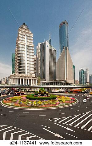 China, May 2010 Shangai City Pudong District The Circle. View Large Photo Image Stock Image - China, May 2010 Shangai City Pudong District The Circle.. Fotosearch