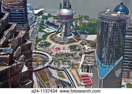 China-May 2010 Shanghai City Pudong District. View Large Photo Image Picture - China-May 2010 Shanghai City Pudong District.. Fotosearch