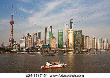 China-May 2010 Shanghai City Pudong Skyline. View Large Photo Image Stock Image - China-May 2010 Shanghai City Pudong Skyline.. Fotosearch