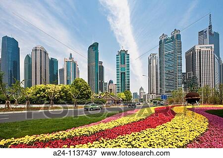 China-May 2010 Shanghai City Pudong District Skyline. View Large Photo Image Stock Photo - China-May 2010 Shanghai City Pudong District Skyline.. Fotosearch