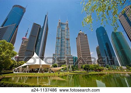 China-May 2010 Shanghai City Pudong District Park. View Large Photo Image Stock Photograph - China-May 2010 Shanghai City Pudong District Park.. Fotosearch