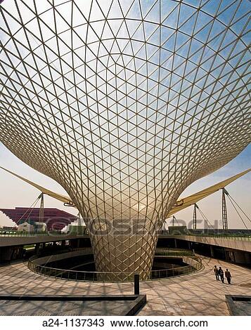 Stock Image - China-May 2010 Shanghai City Shangai Expo The Expo Boulevard.. Fotosearch