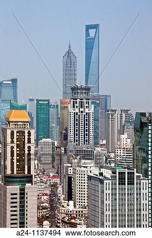China-May 2010 Shanghai City Shanghai City Skyline. View Large Photo Image Picture - China-May 2010 Shanghai City Shanghai City Skyline.. Fotosearch