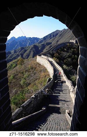 China, near Beijing, Mutianyu, Great Wall of China View Large Photo Image Stock Photo - China, near Beijing, Mutianyu, Great Wall of China. Fotosearch