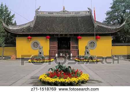 Stock Photo - China, Shanghai, Longhua Buddhist Temple.. Fotosearch