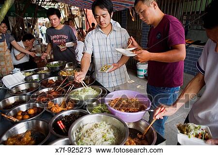 China Shanghai: stall of food in Shitan alley View Large Photo Image Stock Image - China Shanghai: stall of food in Shitan alley. Fotosearch