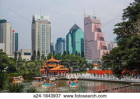 China, Shenzhen City, Downtown, Lychee Park View Large Photo Image Stock Photo - China, Shenzhen City, Downtown, Lychee Park. Fotosearch