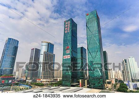 China, Shenzhen City, Futian Ward, skyline near the Civic Center View Large Photo Image Stock Photography - China, Shenzhen City, Futian Ward, skyline near the Civic Center. Fotosearch