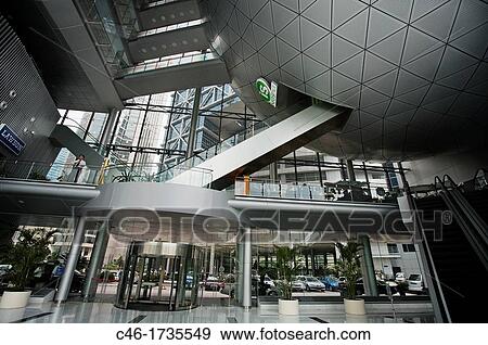 Stock Photo - China Telecom Corporation building Pudong, Shanghai, China.. Fotosearch