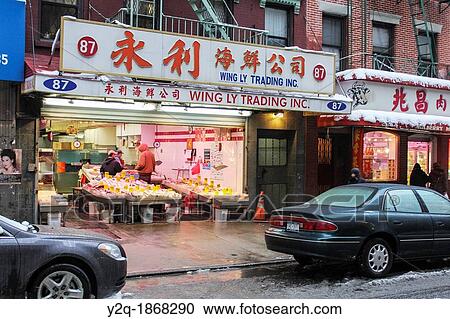 Chinatown in New York City View Large Photo Image Stock Image - Chinatown in New York City. Fotosearch