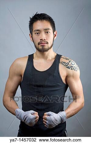 Chinese Kick Boxer with Tattoo View Large Photo Image Stock Image - Chinese Kick Boxer with Tattoo. Fotosearch