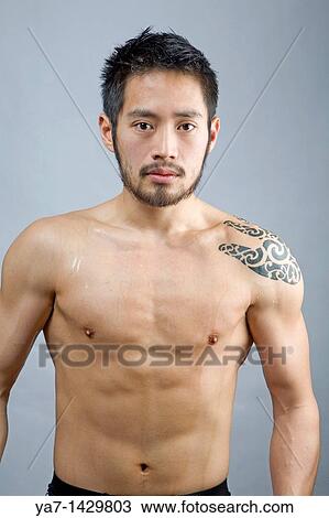 Chinese Man with Tattoo View Large Photo Image Stock Image - Chinese Man with Tattoo. Fotosearch