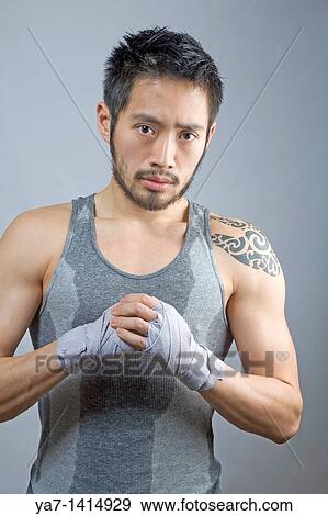 Chinese Man with Tattoo View Large Photo Image Stock Photo - Chinese Man with Tattoo. Fotosearch