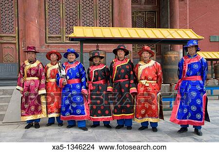 Chinese musicians in traditional costumes, Puning Temple, Chengde, China View Large Photo Image Picture - Chinese musicians in traditional costumes, Puning Temple, Chengde, China. Fotosearch