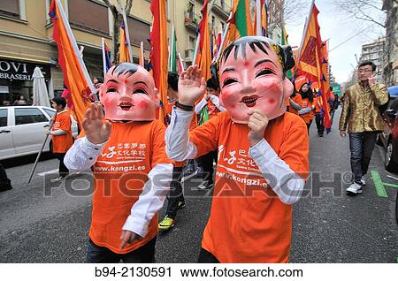 Chinese New Year celebrations by Chinese community in Barcelona, Catalonia, Spain View Large Photo Image Stock Image - Chinese New Year celebrations by Chinese community in Barcelona, Catalonia, Spain. Fotosearch