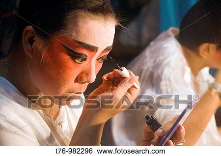 Chinese opera performer gets ready backstage in Bangkok Thailand View Large Photo Image Stock Photograph - Chinese opera performer gets ready backstage in Bangkok Thailand. Fotosearch