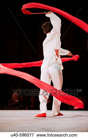 Chinese Ribbon Dancer View Large Photo Image Stock Photo - Chinese Ribbon Dancer. Fotosearch