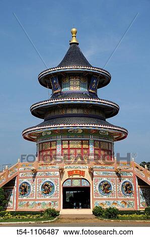 Chinese Temple in Kanchanaburi View Large Photo Image Stock Photo - Chinese Temple in Kanchanaburi. Fotosearch