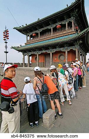Chinese tourists visiting the town, Pingyao, Shanxi province, China View Large Photo Image Stock Photography - Chinese tourists visiting the town, Pingyao, Shanxi province, China. Fotosearch