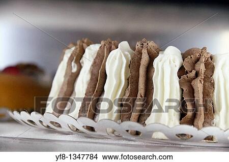 Chocolate and cream tart View Large Photo Image Picture - Chocolate and cream tart. Fotosearch
