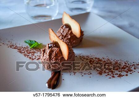 Chocolate dessert. Close view. View Large Photo Image Stock Photograph - Chocolate dessert. Close view.. Fotosearch