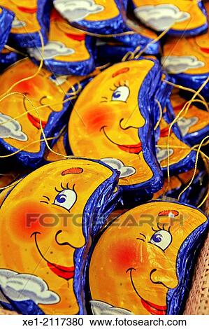 Chocolate moons, Christmas candy View Large Photo Image Stock Image - Chocolate moons, Christmas candy. Fotosearch
