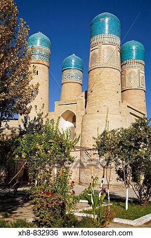 Stock Photograph - Chor Minor, Bukhara, Uzbekistan. Fotosearch