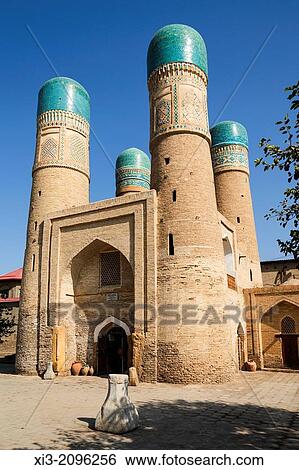 Chor Minor Madrasah, also known as Chor Minar Madrasah, Bukhara, Uzbekistan. View Large Photo Image Stock Photograph - Chor Minor Madrasah, also known as Chor Minar Madrasah, Bukhara, Uzbekistan.. Fotosearch