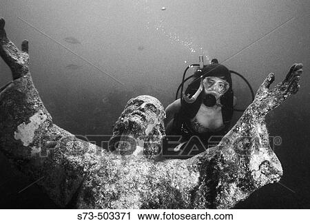Christ of the Abyss. John Pennekamp Coral Reef State Park. Florida Keys. Key Largo. USA. View Large Photo Image Stock Image - Christ of the Abyss. John Pennekamp Coral Reef State Park. Florida Keys. Key Largo. USA.. Fotosearch