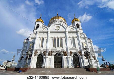 Christ the Savior Cathedral in Moscow, Russia View Large Photo Image Stock Photography - Christ the Savior Cathedral in Moscow, Russia. Fotosearch